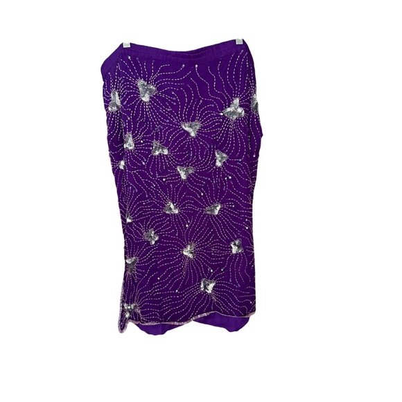 Dresses & Skirts - Vintage Plus Size Purple Sequin Embellished Skirt